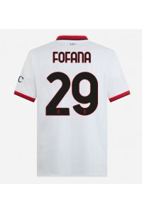 AC Milan Youssouf Fofana #29 Jalkapallovaatteet Vieraspaita 2024-25 Lyhythihainen